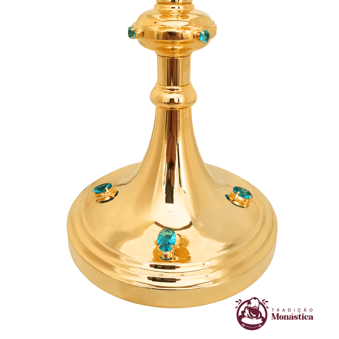 Âmbula com Detalhes em Pedras - Banhada em Ouro - 3