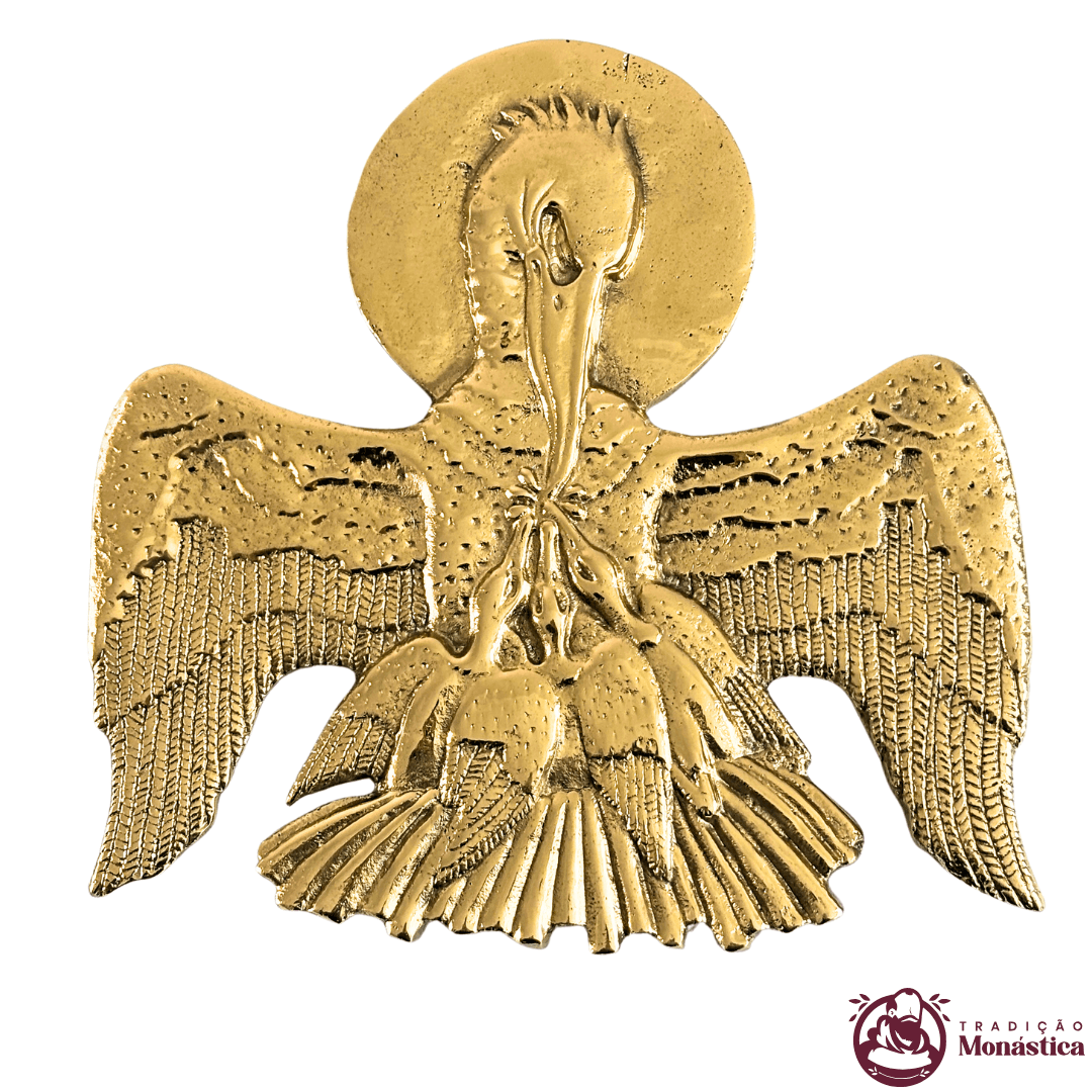 Aplique Pelicano Em Bronze - 1