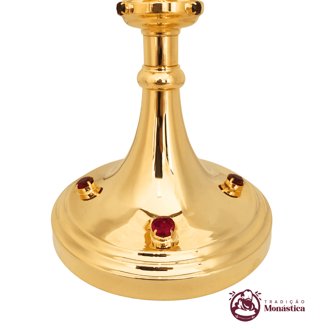 Cálice Banhado em Ouro com Detalhes em Pedras  - 3