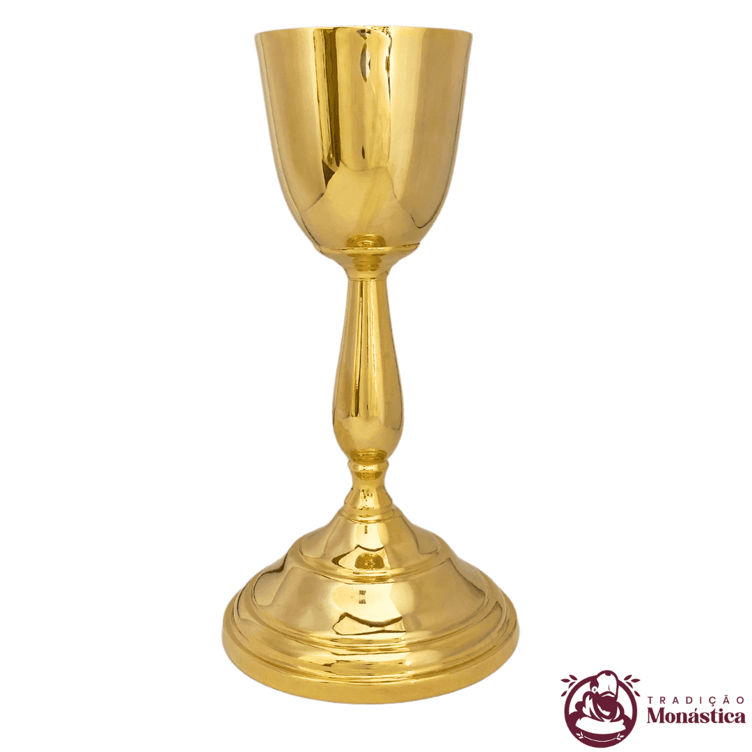Cálice e Patena Banhado em Ouro - Modelo Simples 03 - 1