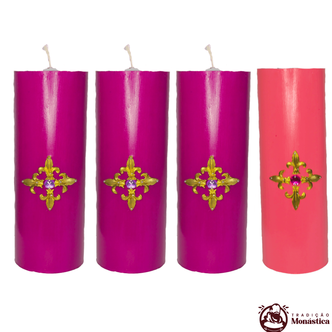 Conjunto de Velas do Advento - 20x7cm - Modelo Av01 - 4
