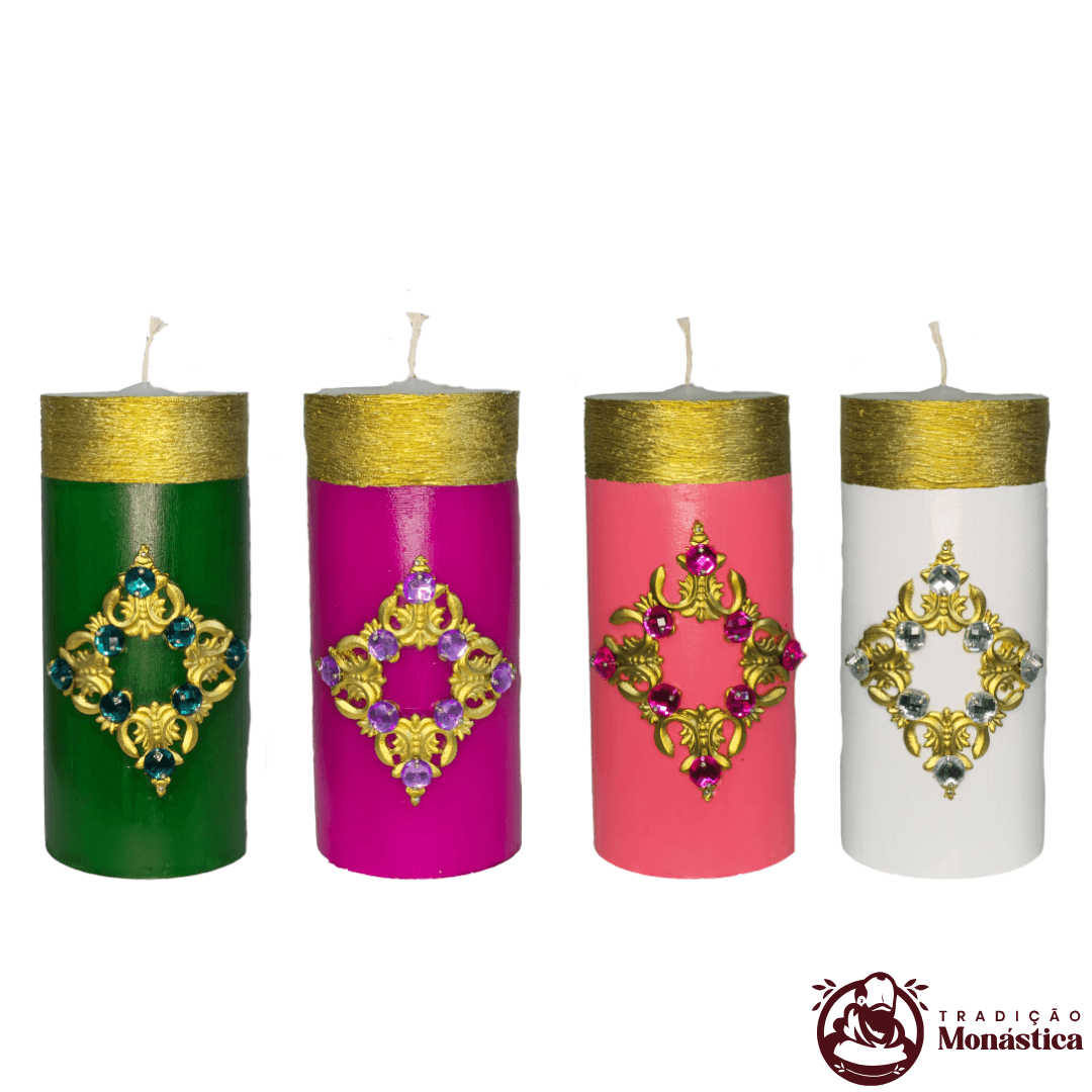 Conjunto de Velas do Advento - 20x7cm - Modelo Av07  - 2