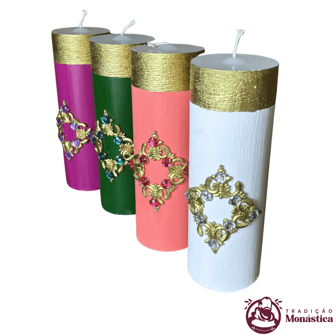 Conjunto de Velas do Advento - 20x7cm - Modelo Av07  - 1