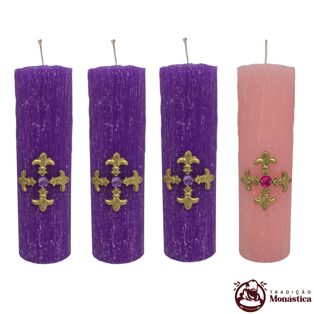 Conjunto de Velas do Advento - 20x7cm - Modelo Av09 - 4