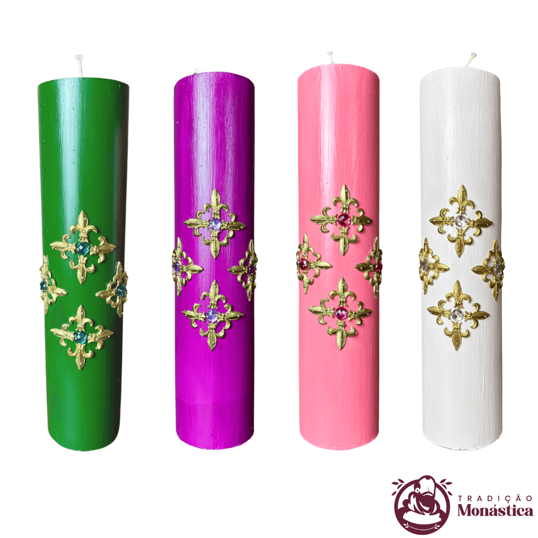 Conjunto de Velas do Advento - 30x7cm - Modelo Av02 - 2