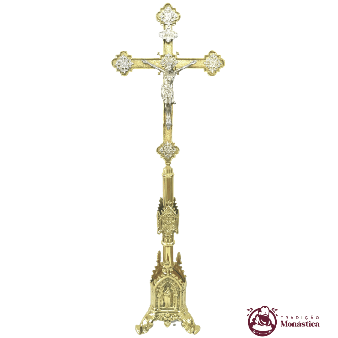 Cruz de Altar - Gótico - feita em Bronze - 1