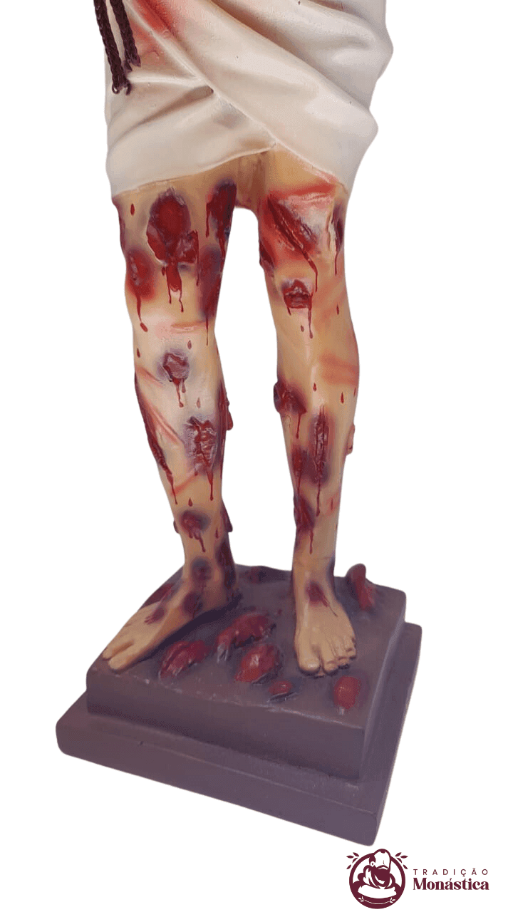 Imagem feita de Resina de Jesus Flagelado - 40cm   - 4