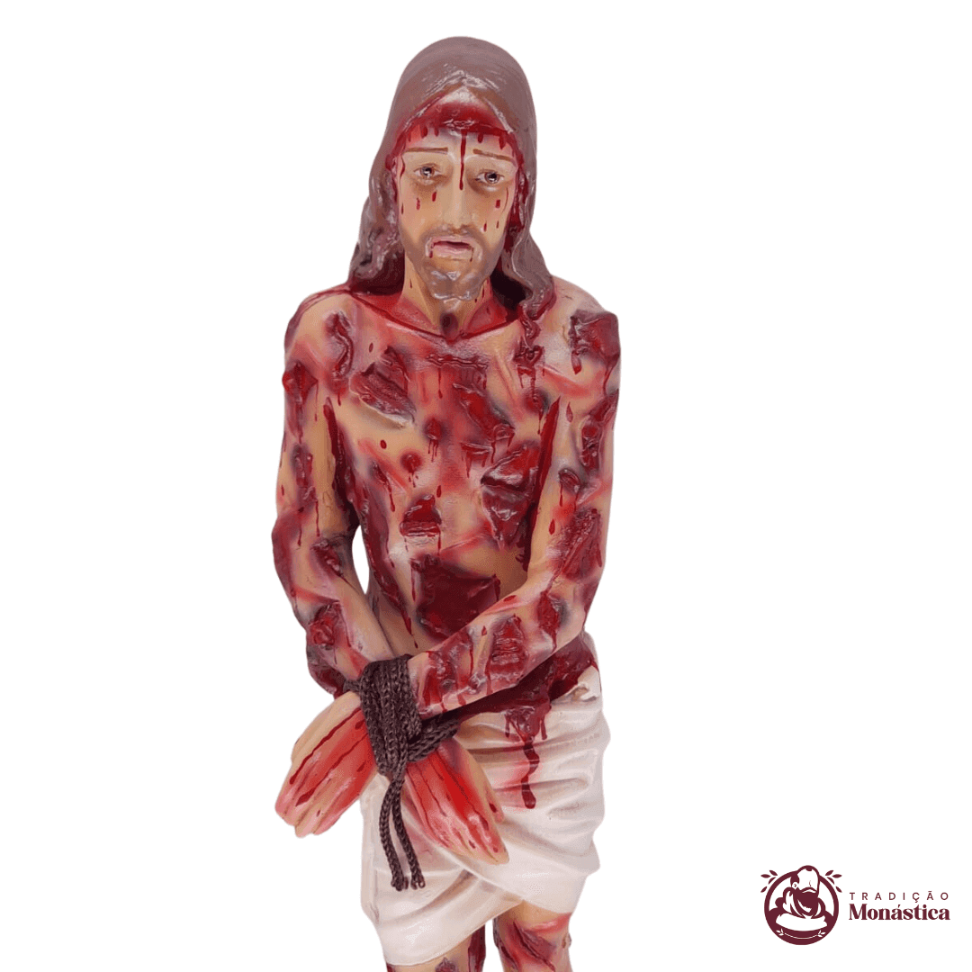 Imagem feita de Resina de Jesus Flagelado - 40cm   - 3