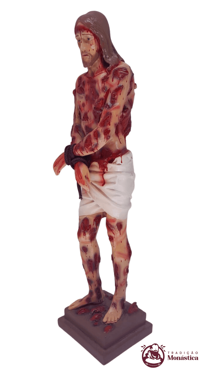 Imagem feita de Resina de Jesus Flagelado - 40cm   - 5