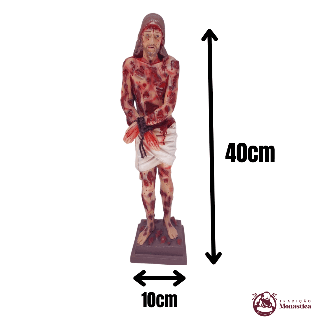 Imagem feita de Resina de Jesus Flagelado - 40cm   - 10