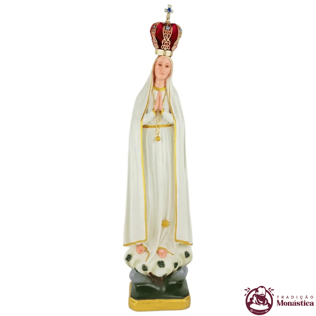 Imagem Escultura Nossa Senhora de Fátima 40cm - 1