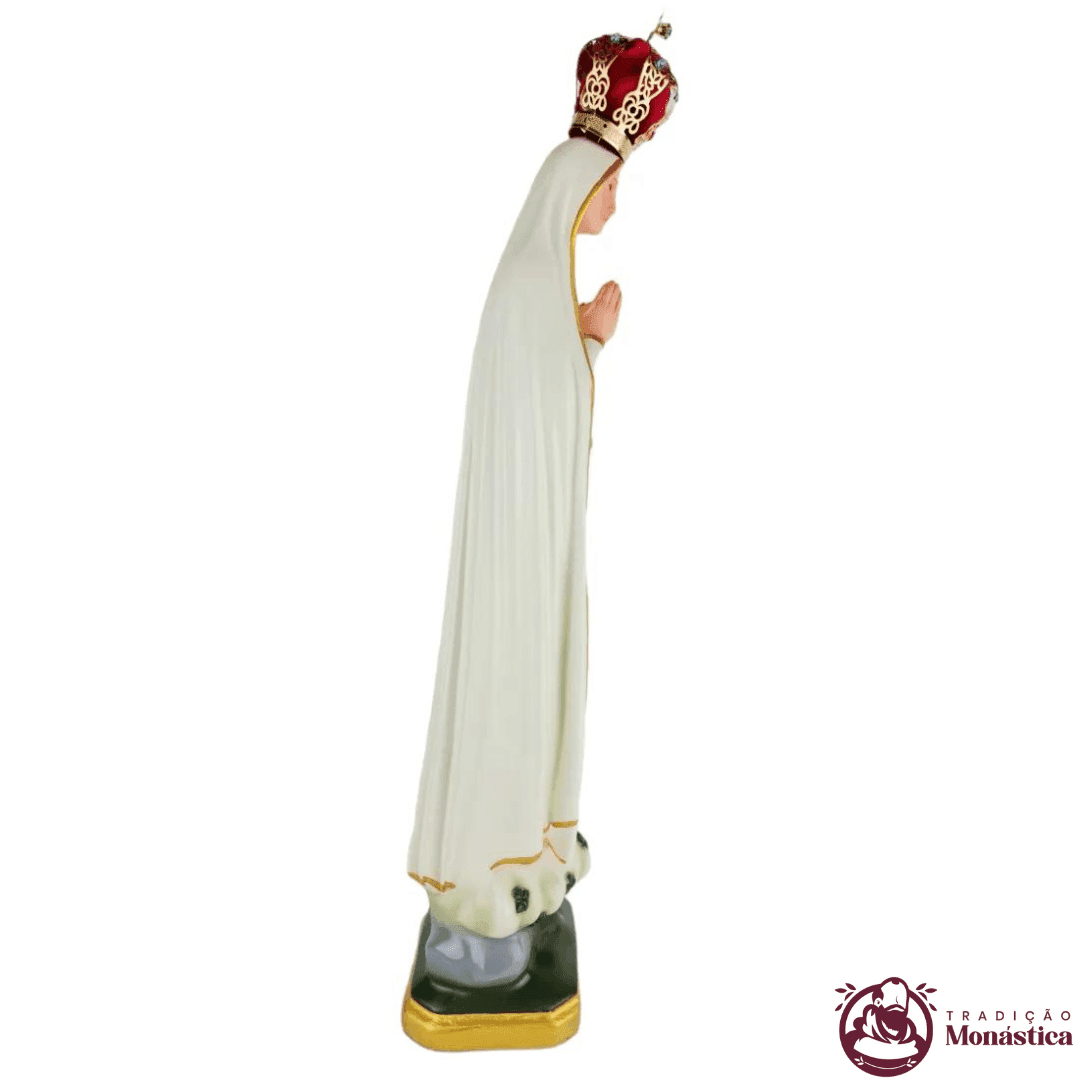 Imagem Escultura Nossa Senhora de Fátima 40cm - 4