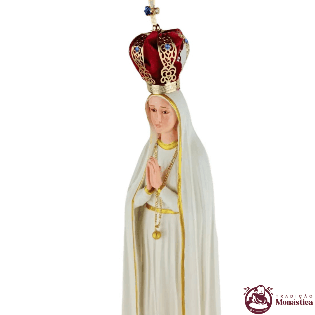 Imagem Escultura Nossa Senhora de Fátima 40cm - 3
