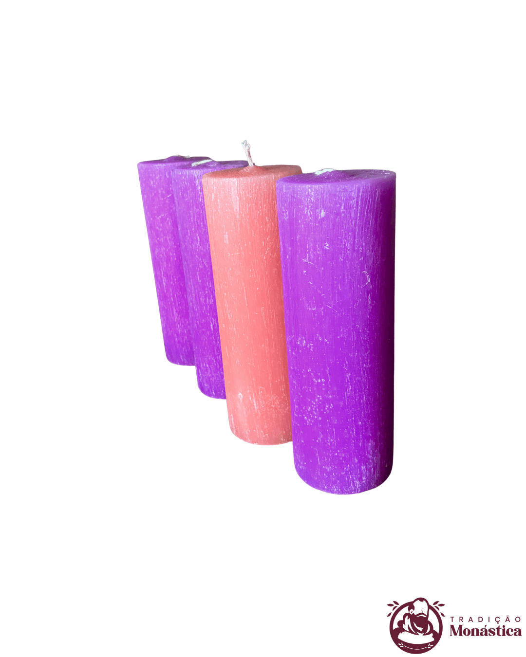 Kit de Velas do Advento Escovadas - 20x7cm - 4