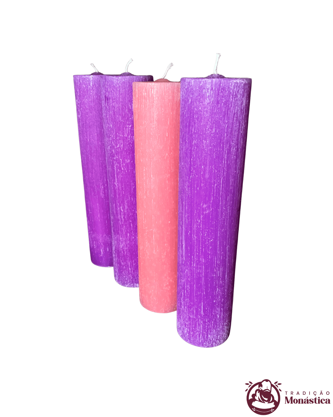 Kit de Velas do Advento Escovadas - 30x7cm - 3