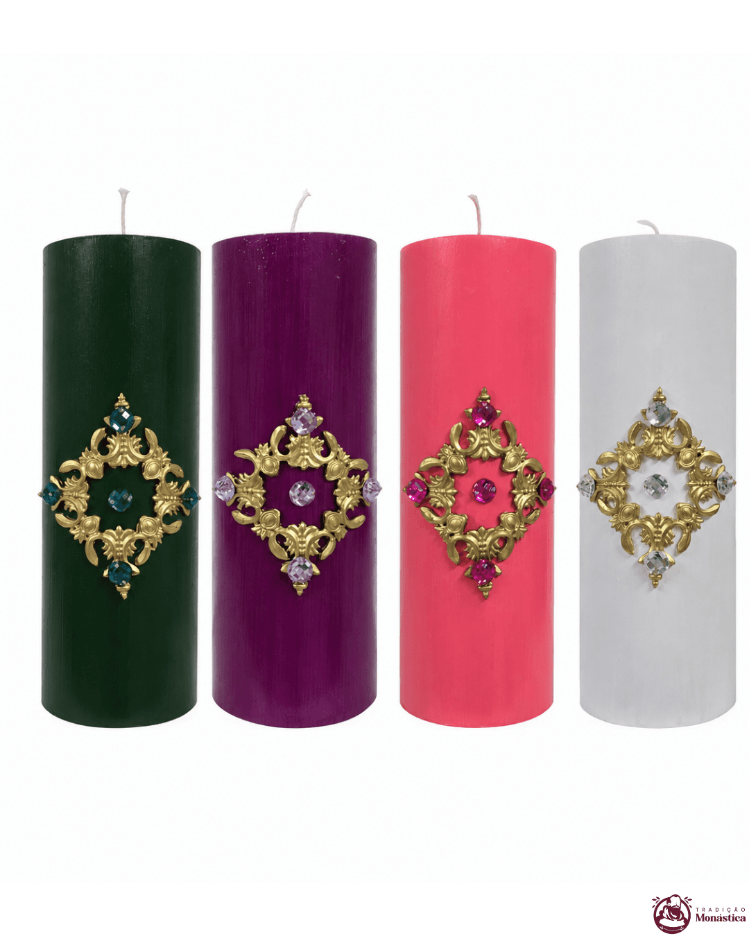Kit de Velas do Advento com Estrela Dourada - 20x7cm - 1