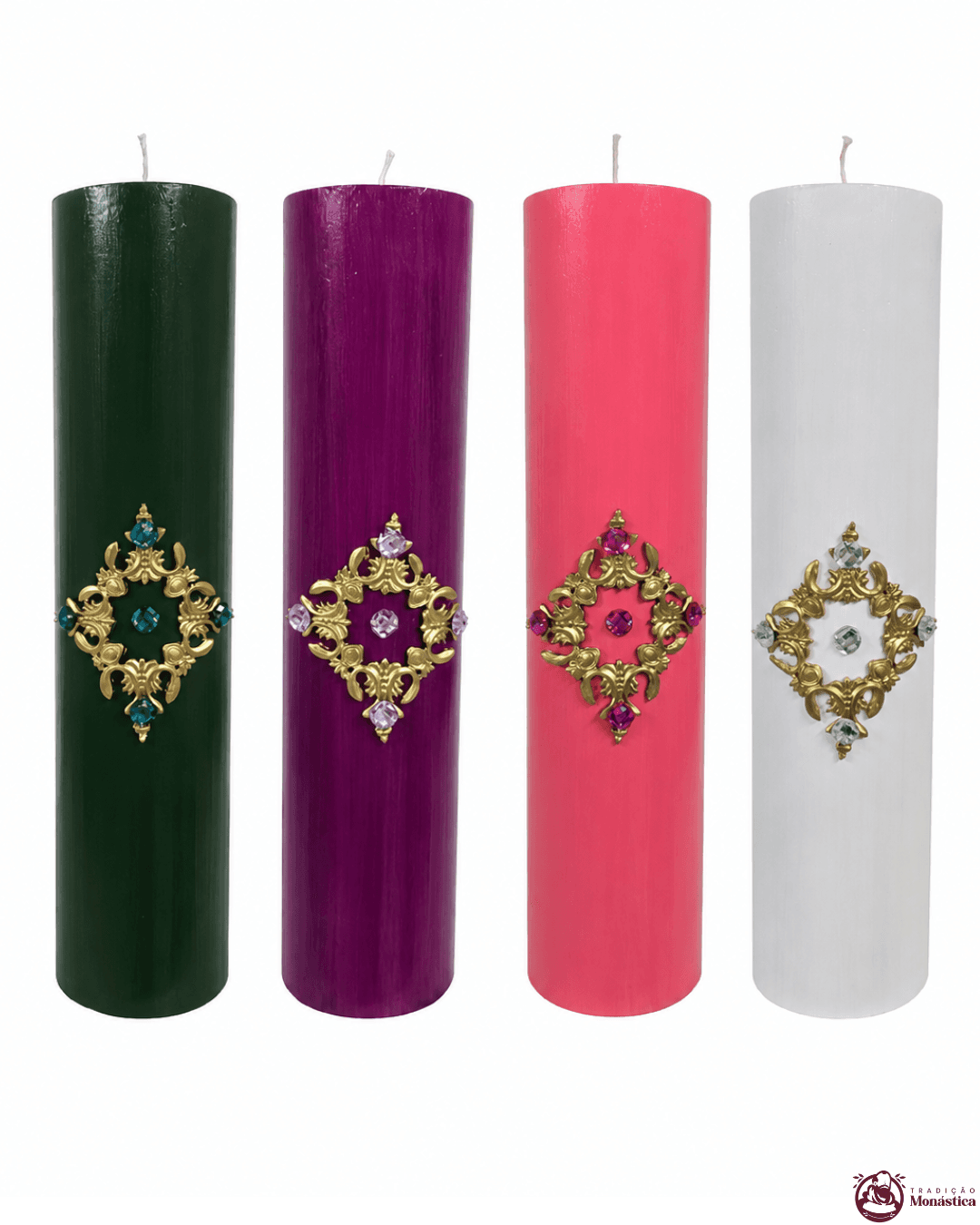 Kit de Velas do Advento com Estrela Dourada - 30x7cm - 1