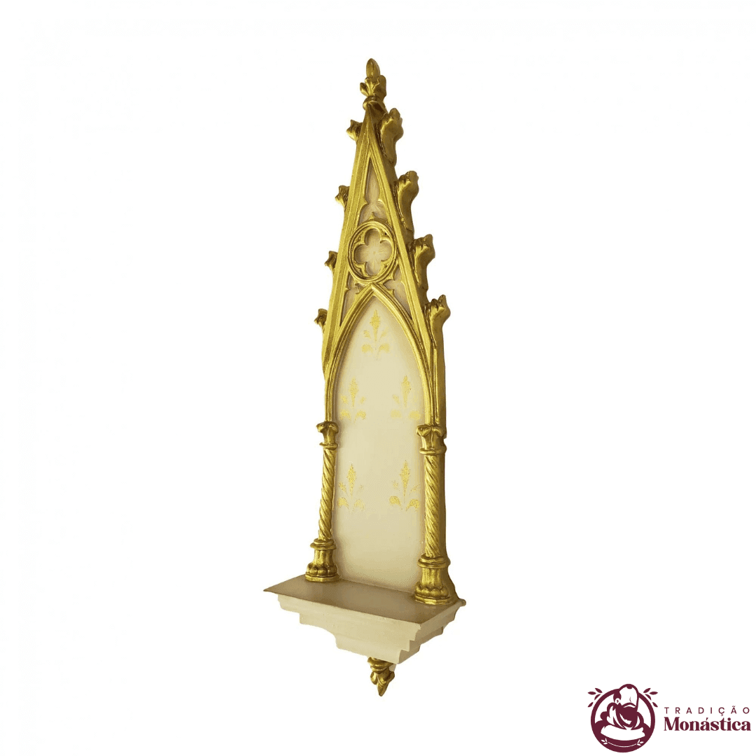 Peanha Oratório Gótico 45cm Dourada - 2