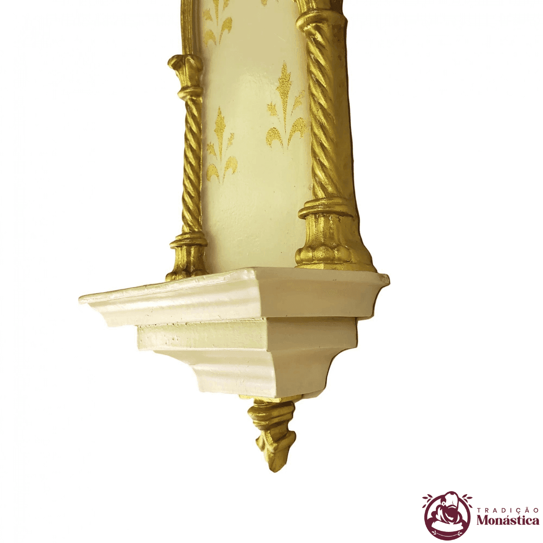 Peanha Oratório Gótico 45cm Dourada - 4