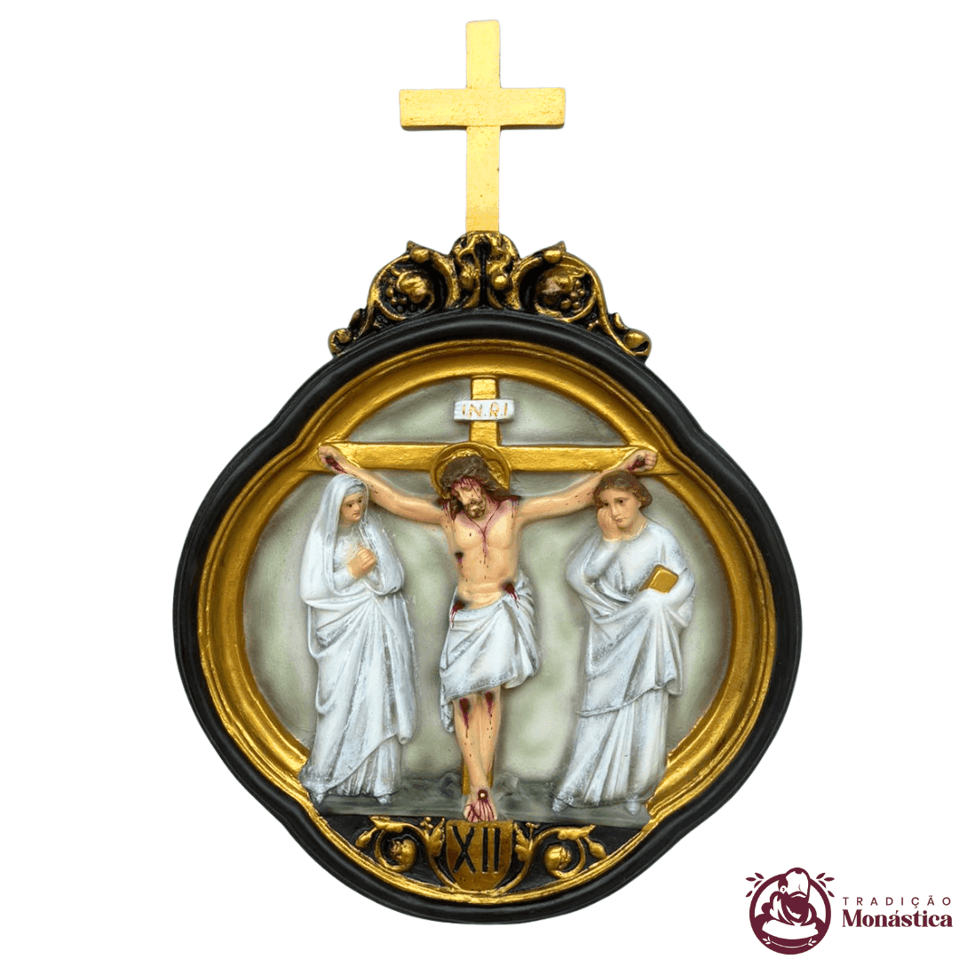 Via Sacra Feita em Resina com 15 Estações - Branco - 12