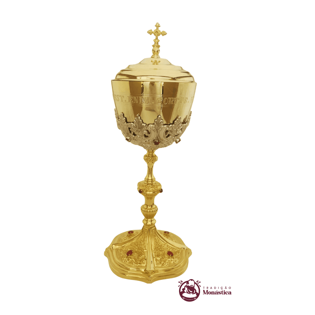 Âmbula Trabalhada com Banho de Ouro - para Igreja Católica  - 1