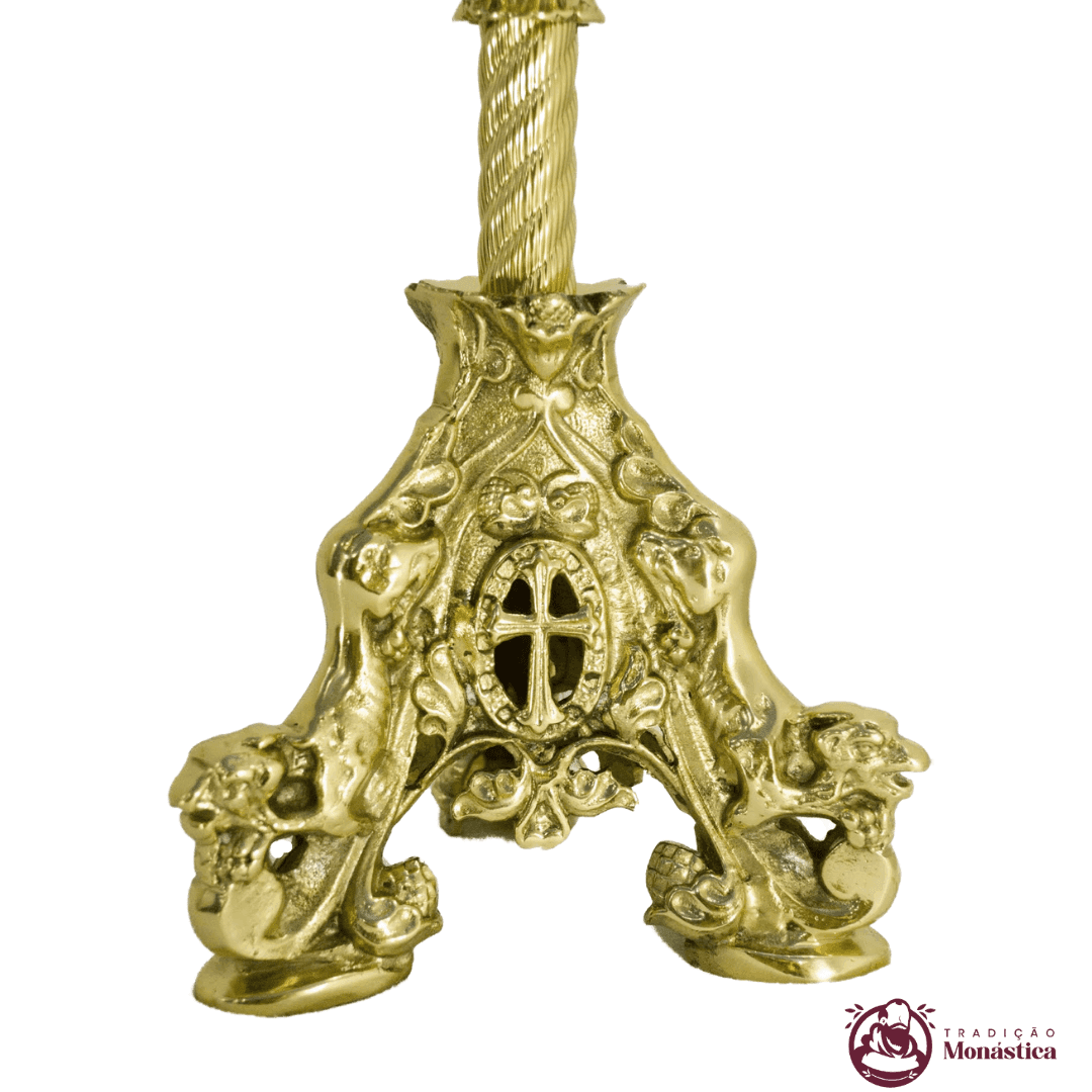 Cruz de Altar - Trabalhada - feita em Bronze - 3
