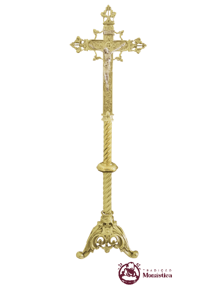 Cruz de Altar - Tripé - feito em Bronze - 1