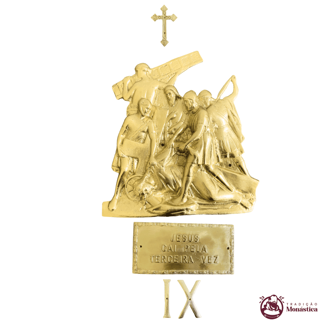 Via Sacra com 14 Estações - feita em Bronze  - 9