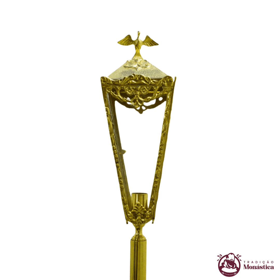 Conjunto de Cruz e Tochas para Procissão - Base Jesus, Maria e José - 5