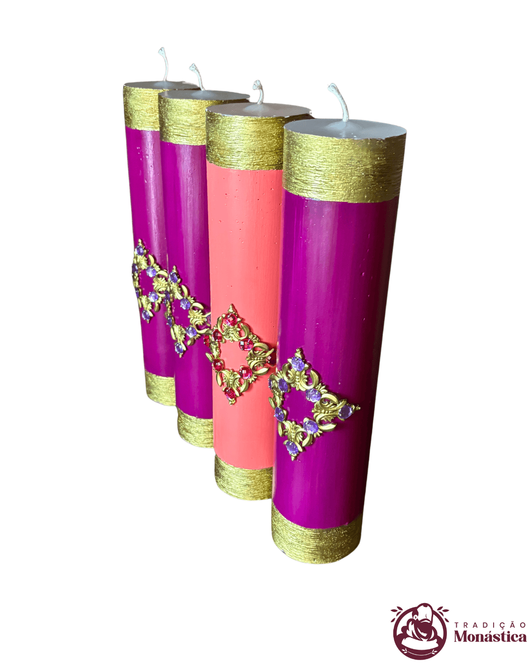Conjunto de Velas do Advento - 30x7cm - Modelo Av08  - 3