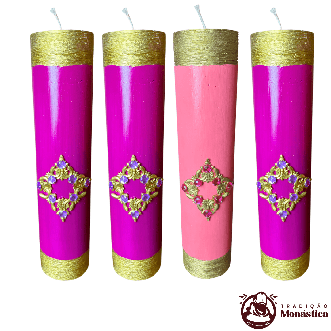 Conjunto de Velas do Advento - 30x7cm - Modelo Av08  - 4