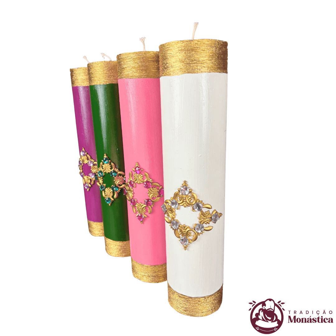 Conjunto de Velas do Advento - 30x7cm - Modelo Av08  - 1