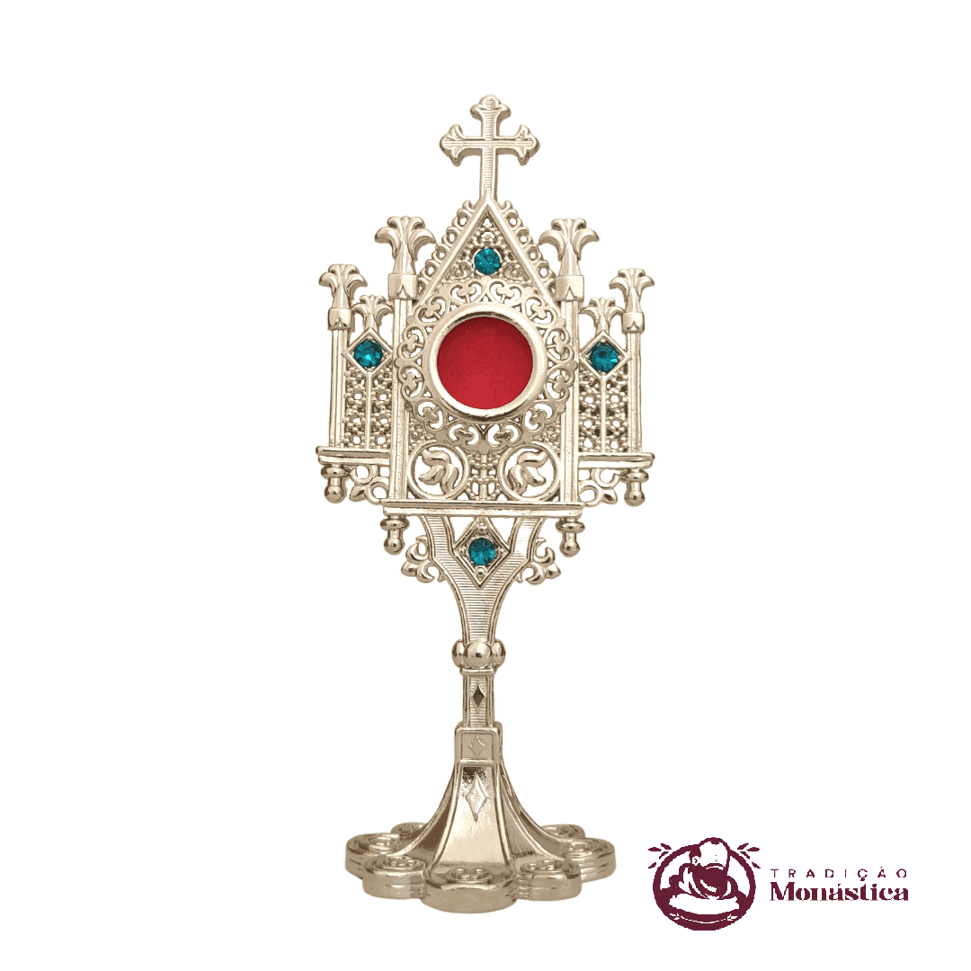 Relicário Pequeno estilo Gótico Níquel - 04 - 2