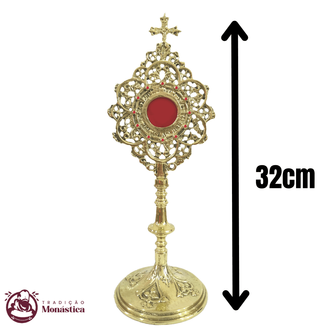 Relicário Católico de Bronze Trabalhado - 32cm - 2