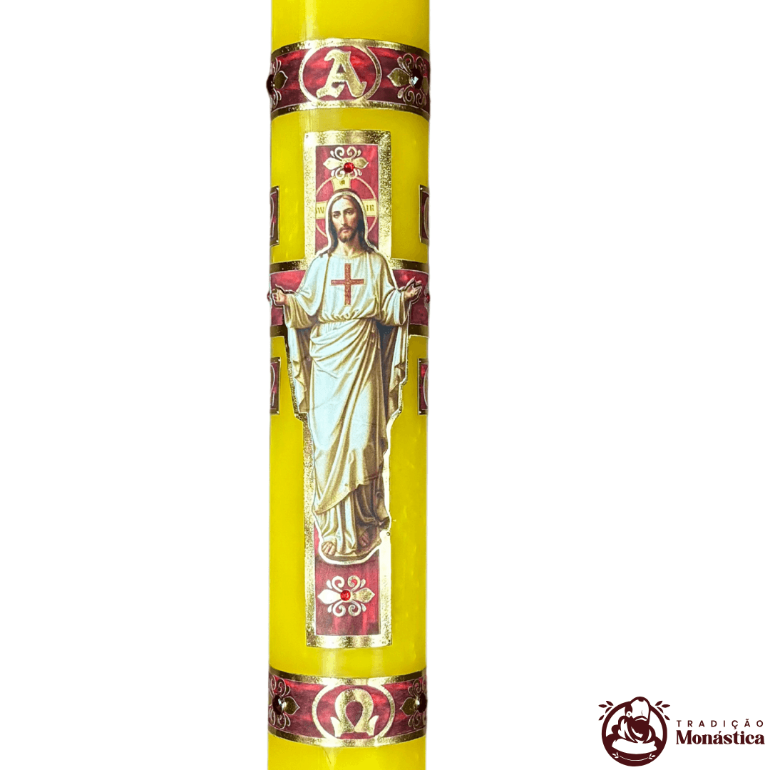 Vela Círio Pascal -  Aplicação Cristo  - 2