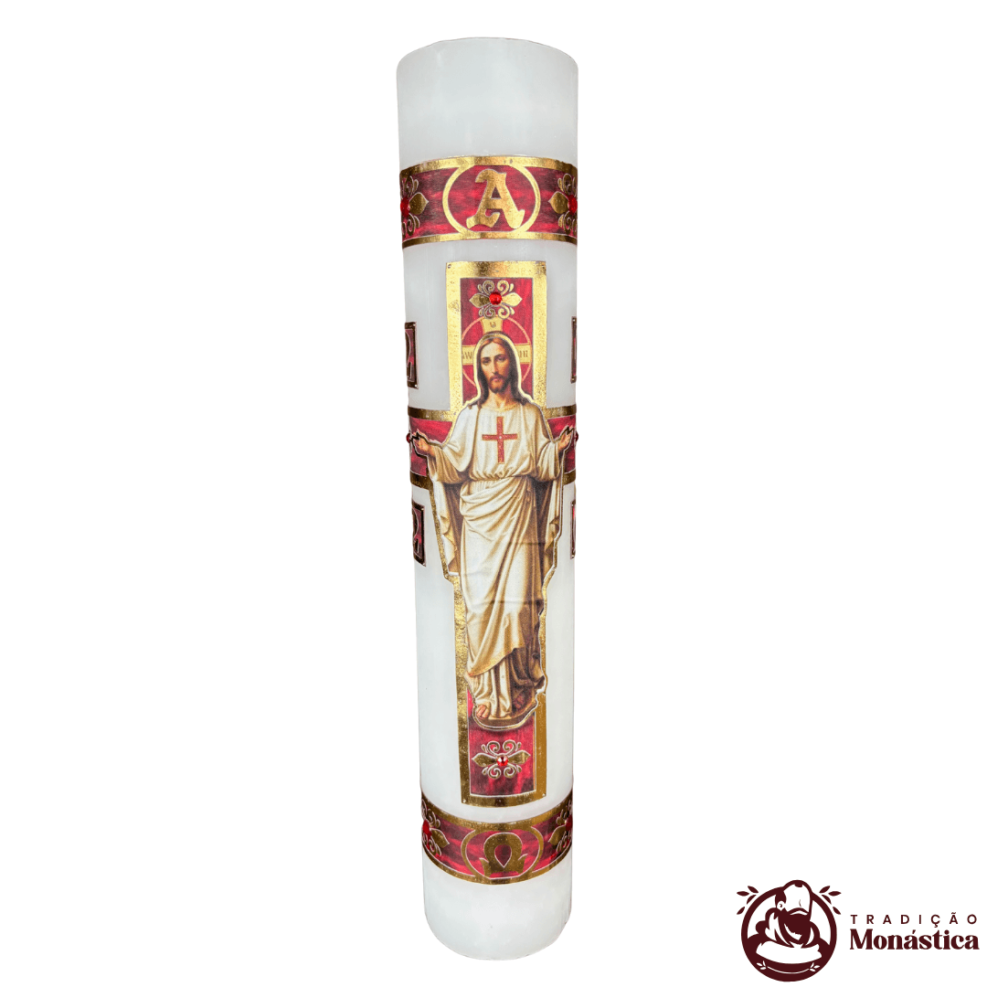 Vela Círio Pascal - Aplicação Cristo - 2