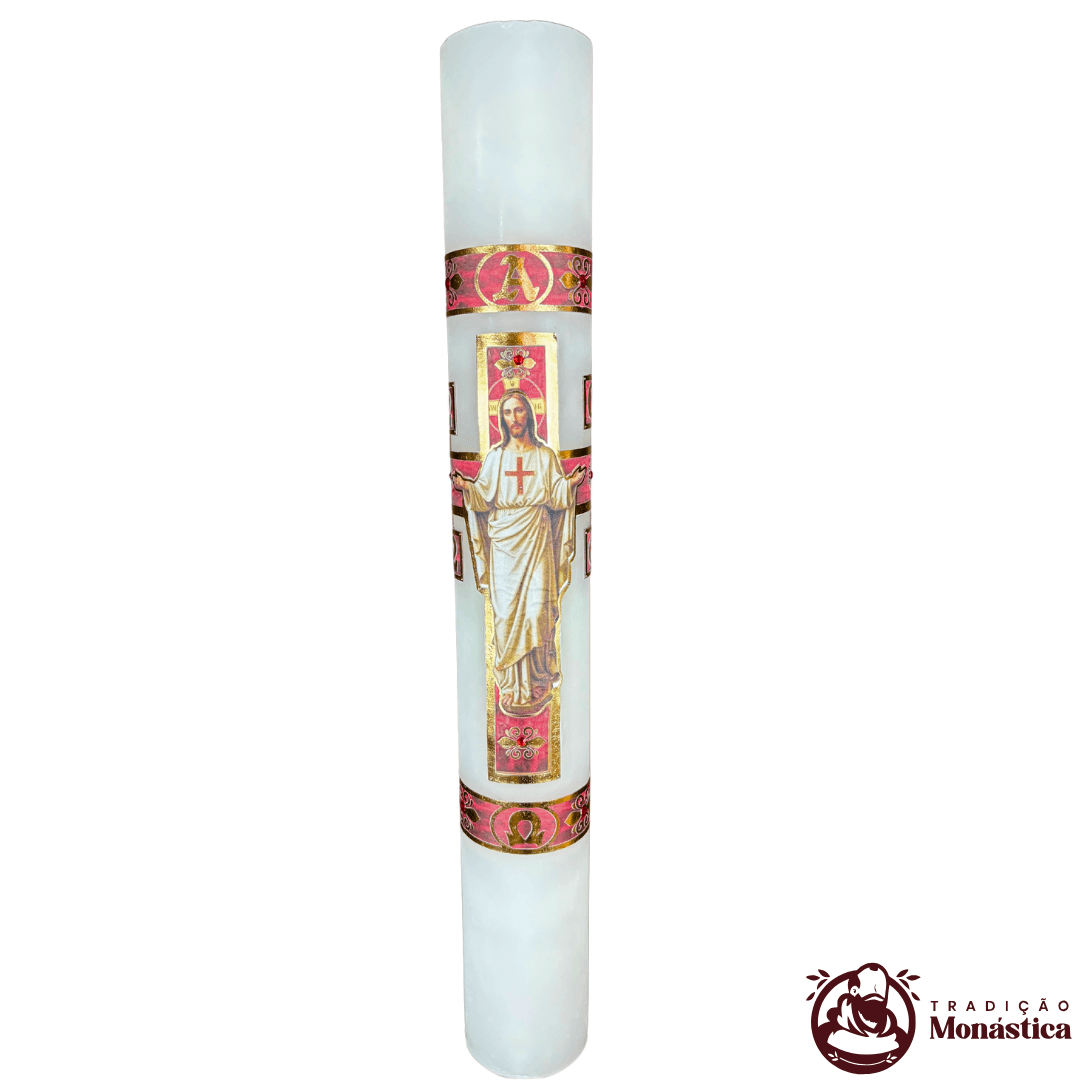 Vela Círio Pascal - Aplicação Cristo - 1