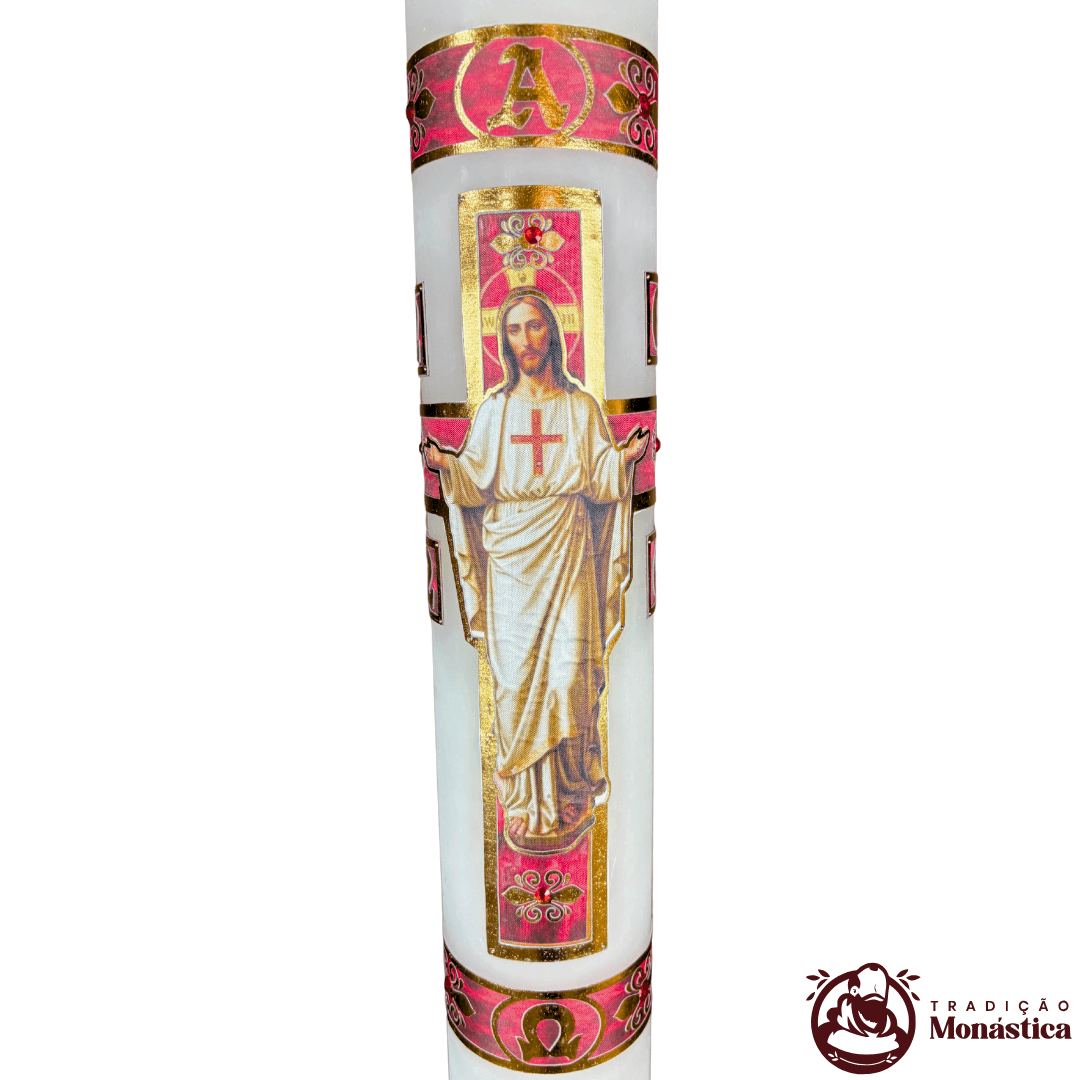 Vela Círio Pascal - Aplicação Cristo - 3