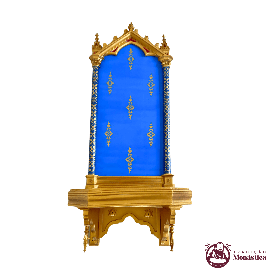 Peanha Oratório Gótico 130cm Azul
