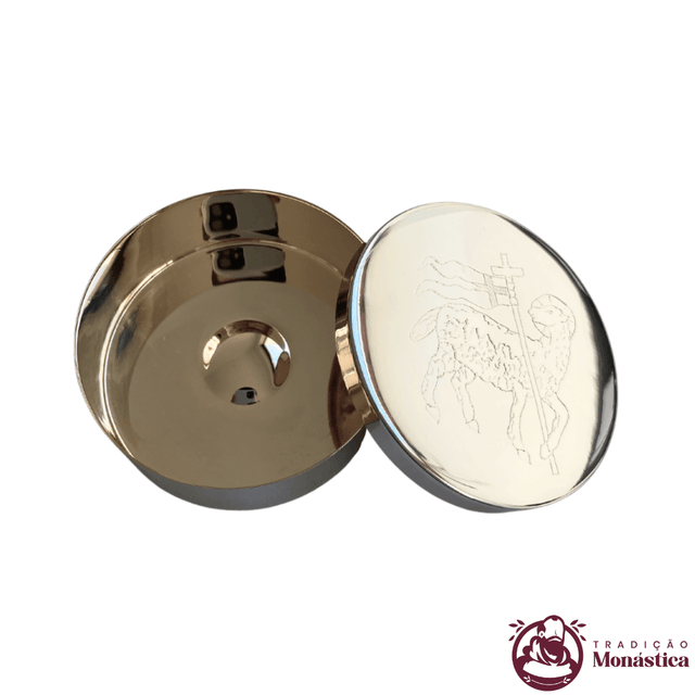 Teca para Hóstia de 7cm - Banhada em Níquel  