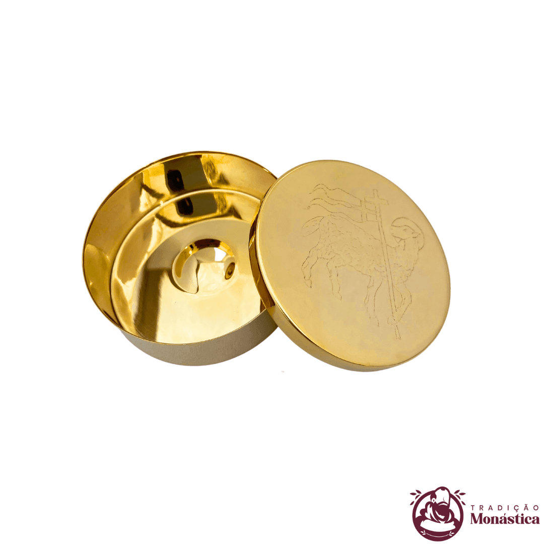 Teca para Hóstia de 5cm - Banhada em Ouro