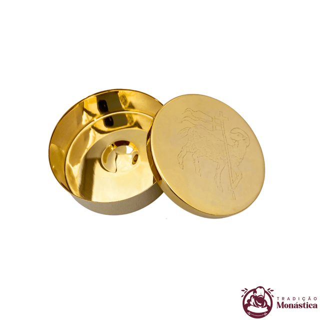 Teca para Hóstia de 6cm - Banhada em Ouro