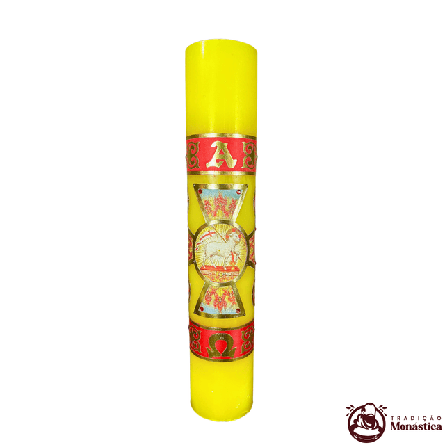 Vela Círio Pascal - Aplicação Cordeiro 02 - 40cm