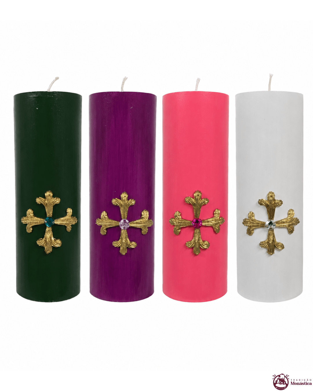 Kit de Velas do Advento Modelo Arabesco - 20x7cm Kit de Velas do Advento Modelo Arabesco - 20x7cm