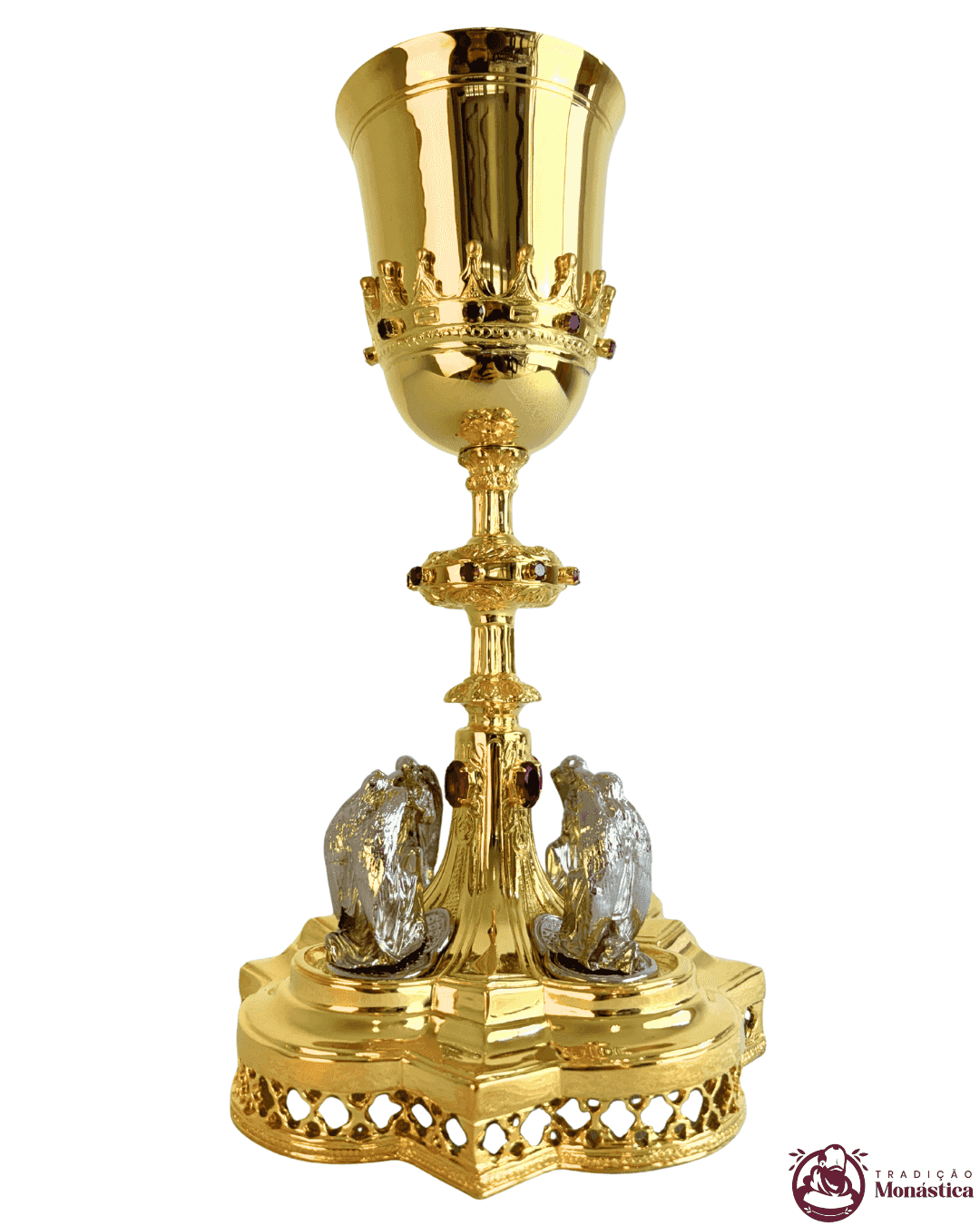 Cálice Gótico Banhado em Ouro - Anjos Adoradores Cálice Gótico Banhado em Ouro - Anjos Adoradores