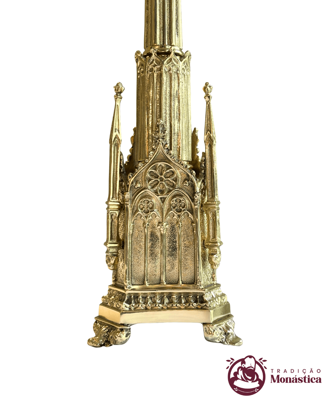 Conjunto de Castiçal de Vela e Cruz para Altar Catedral - Gótico - 5
