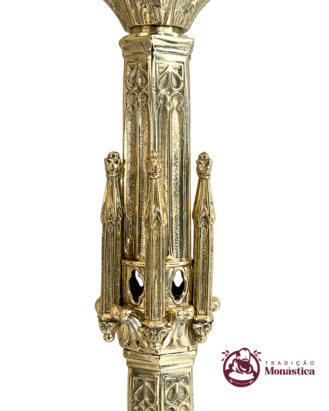 Conjunto de Castiçal de Vela e Cruz para Altar Catedral - Gótico - 4