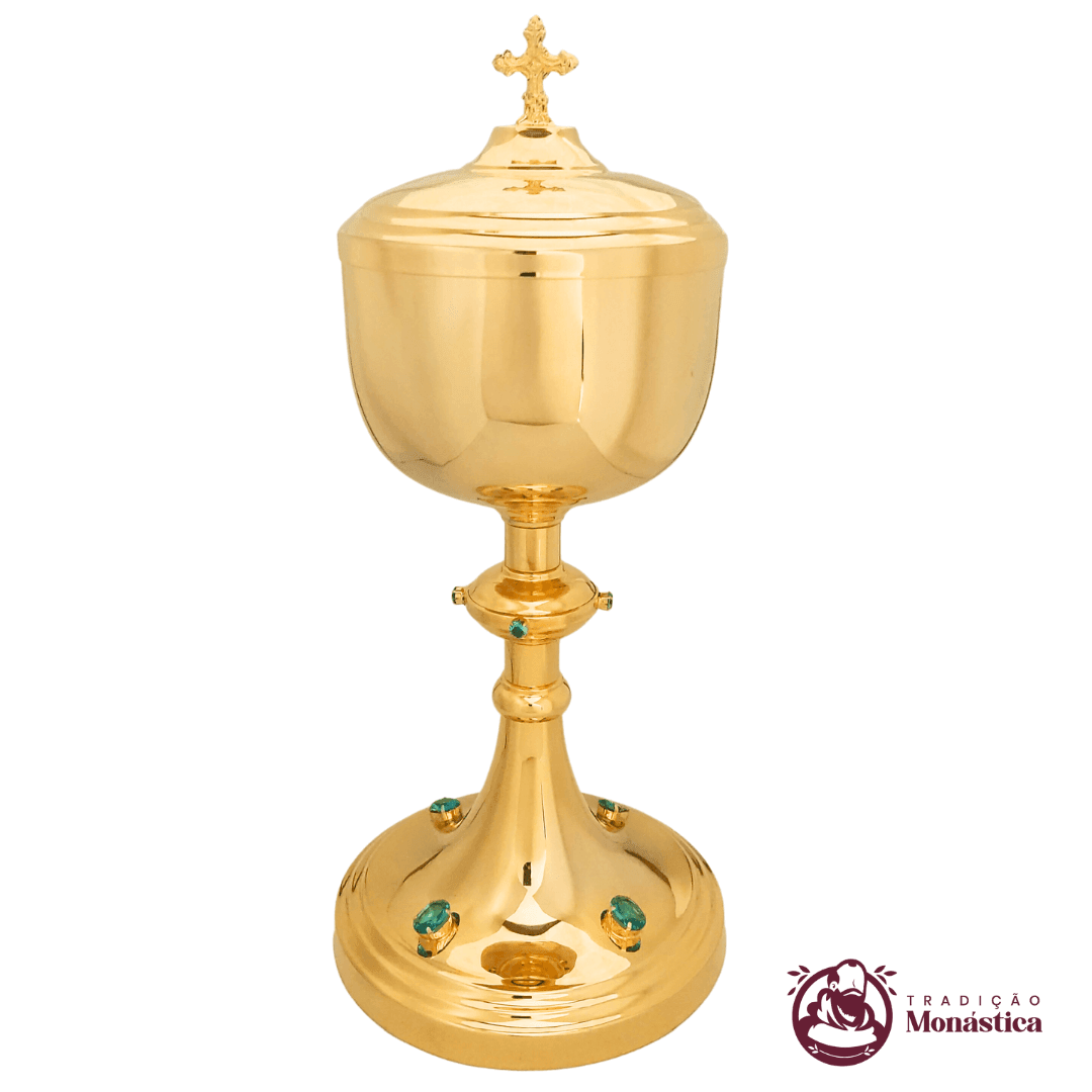 Âmbula com Detalhes em Pedras - Banhada em Ouro Âmbula com Detalhes em Pedras - Banhada em Ouro