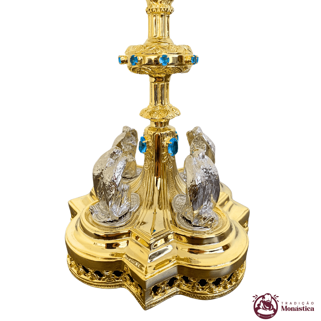 Cálice Gótico Banhado em Ouro - Anjos Adoradores - 2