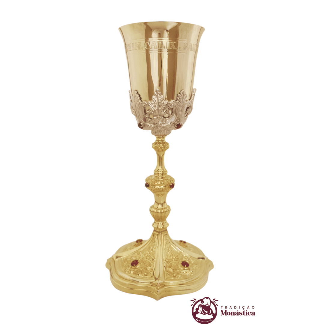 Cálice Trabalhado com Banho de Ouro - para Igreja Católica - 02 Cálice Trabalhado com Banho de Ouro - para Igreja Católica - 02